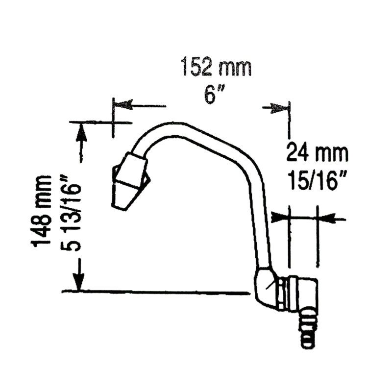 Whale FT1276 Uitloop wegklapbaar + kraan